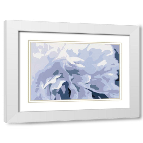 Peony Delight White Modern Wood Framed Art Print with Double Matting by Hershey, Moira