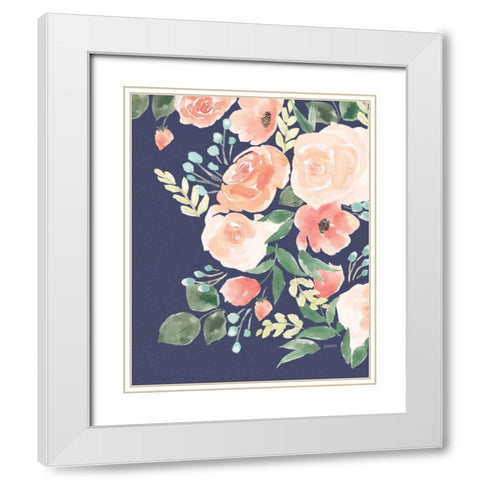 Blooming Delight II White Modern Wood Framed Art Print with Double Matting by Jackson, Jenaya