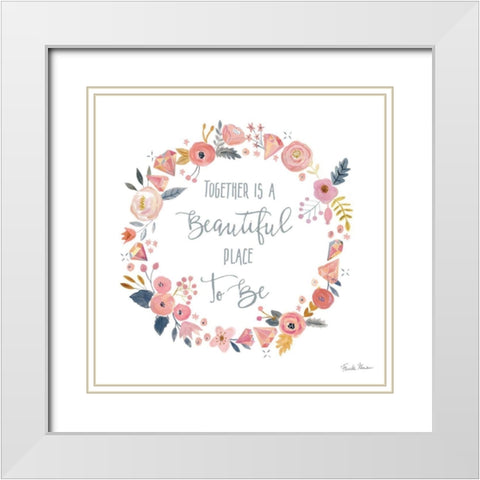 It Takes Two IV White Modern Wood Framed Art Print with Double Matting by Zaman, Farida