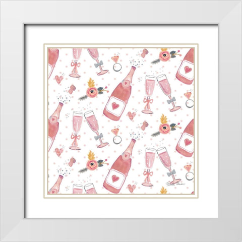 It Takes Two Step 06A White Modern Wood Framed Art Print with Double Matting by Zaman, Farida