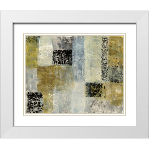 Twin City White Modern Wood Framed Art Print with Double Matting by Rhue, Piper