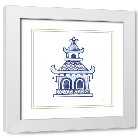 Everyday Chinoiserie I White Modern Wood Framed Art Print with Double Matting by Urban, Mary