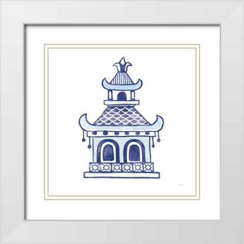 Everyday Chinoiserie I White Modern Wood Framed Art Print with Double Matting by Urban, Mary