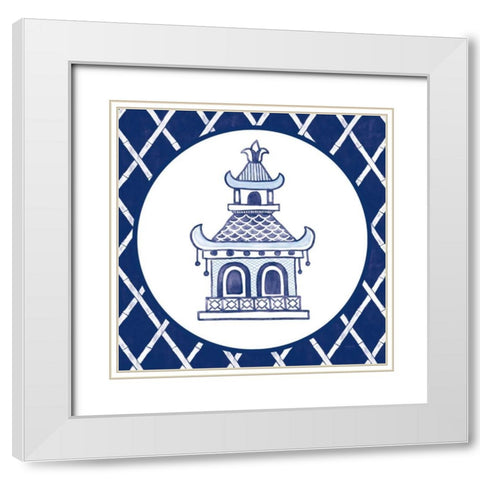 Everyday Chinoiserie V White Modern Wood Framed Art Print with Double Matting by Urban, Mary