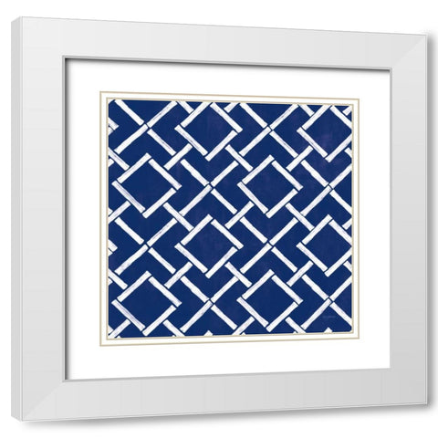 Everyday Chinoiserie Pattern IA White Modern Wood Framed Art Print with Double Matting by Urban, Mary