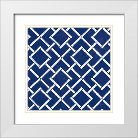 Everyday Chinoiserie Pattern IA White Modern Wood Framed Art Print with Double Matting by Urban, Mary