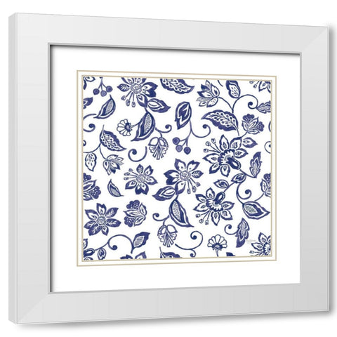 Everyday Chinoiserie Pattern VB White Modern Wood Framed Art Print with Double Matting by Urban, Mary