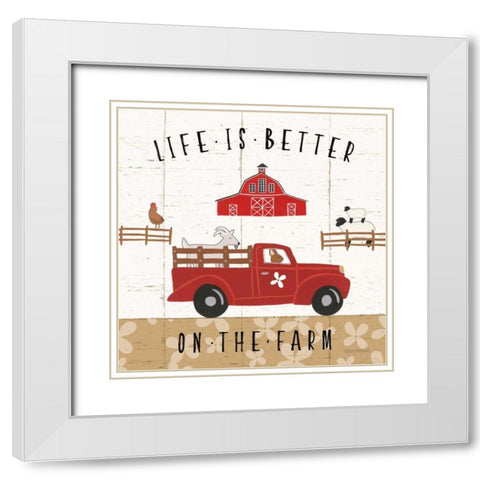 Country Roads IV White Modern Wood Framed Art Print with Double Matting by Marshall, Laura