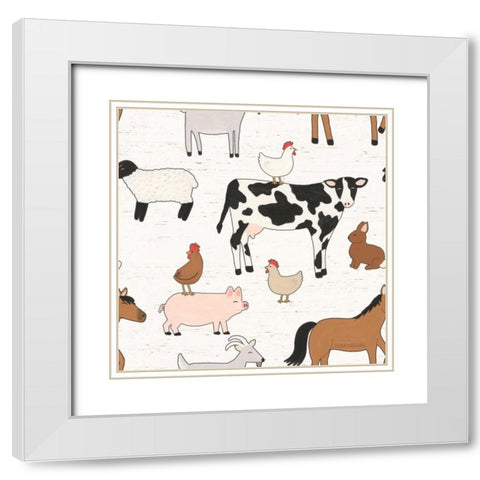 Country Roads Step 01A White Modern Wood Framed Art Print with Double Matting by Marshall, Laura