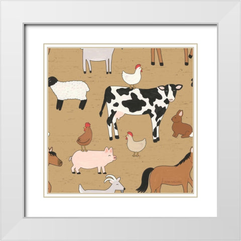 Country Roads Step 01C White Modern Wood Framed Art Print with Double Matting by Marshall, Laura