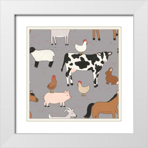 Country Roads Step 01D White Modern Wood Framed Art Print with Double Matting by Marshall, Laura