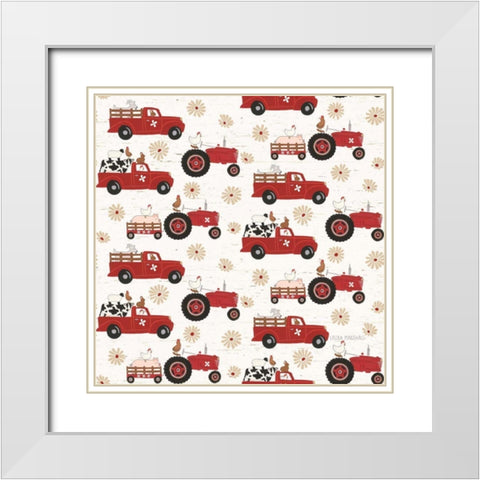 Country Roads Step 02A White Modern Wood Framed Art Print with Double Matting by Marshall, Laura
