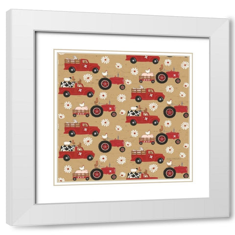 Country Roads Step 02B White Modern Wood Framed Art Print with Double Matting by Marshall, Laura
