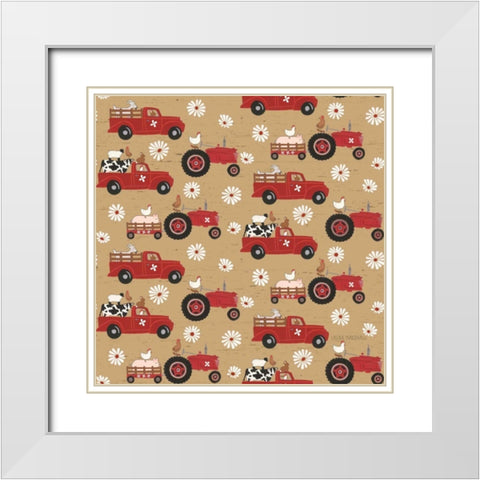 Country Roads Step 02B White Modern Wood Framed Art Print with Double Matting by Marshall, Laura