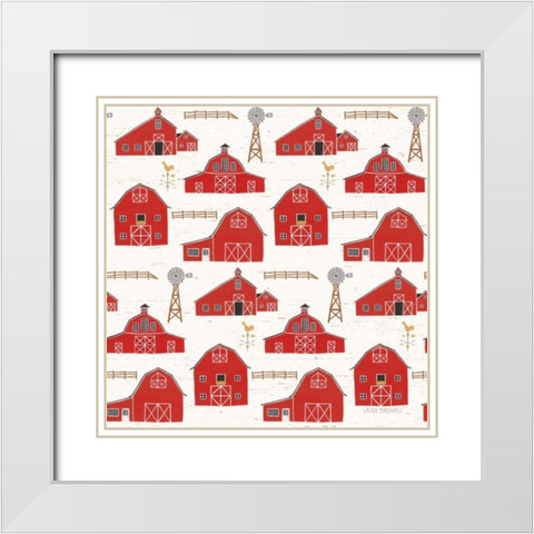 Country Roads Step 03A White Modern Wood Framed Art Print with Double Matting by Marshall, Laura