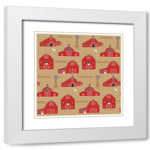 Country Roads Step 03B White Modern Wood Framed Art Print with Double Matting by Marshall, Laura