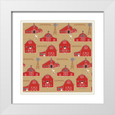 Country Roads Step 03B White Modern Wood Framed Art Print with Double Matting by Marshall, Laura