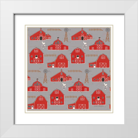 Country Roads Step 03C White Modern Wood Framed Art Print with Double Matting by Marshall, Laura