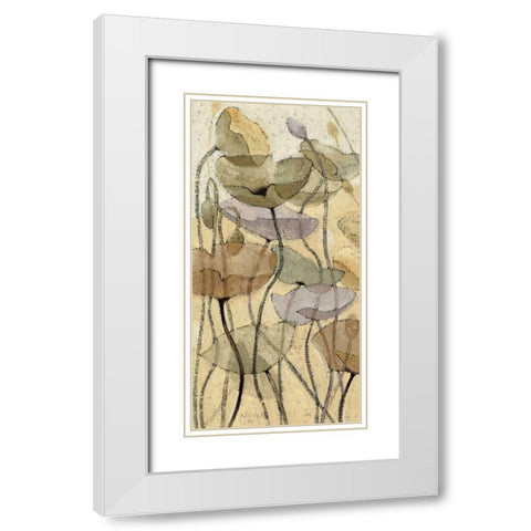 Fluidity II White Modern Wood Framed Art Print with Double Matting by Novak, Shirley