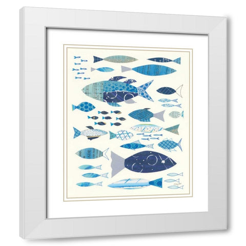Go With the Flow II White Modern Wood Framed Art Print with Double Matting by Prahl, Courtney