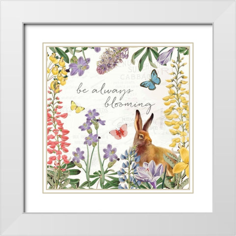 Easter Garden III White Modern Wood Framed Art Print with Double Matting by Pertiet, Katie
