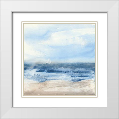Surf and Sails White Modern Wood Framed Art Print with Double Matting by Paschke, Chris