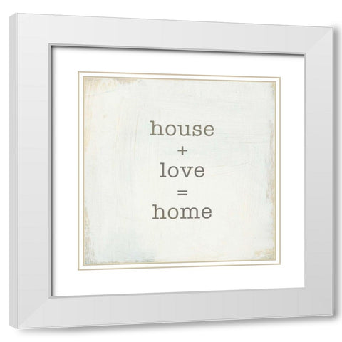 Home Sweet Home IV White Modern Wood Framed Art Print with Double Matting by Wild Apple Portfolio