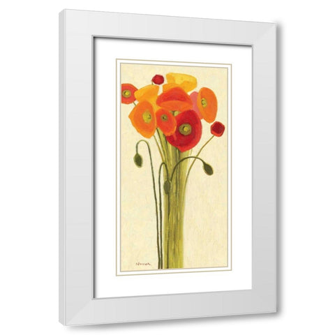 Sizzle II - Wag White Modern Wood Framed Art Print with Double Matting by Novak, Shirley