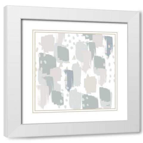 Calm World Map Pattern XII White Modern Wood Framed Art Print with Double Matting by Hershey, Moira