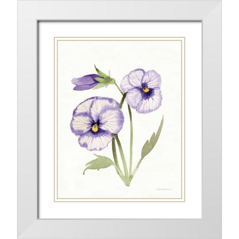 Easter Blessing Flowers VIII White Modern Wood Framed Art Print with Double Matting by McKenna, Kathleen Parr