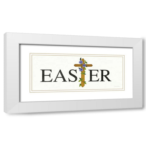 Easter Blessing Saying VI White Modern Wood Framed Art Print with Double Matting by McKenna, Kathleen Parr