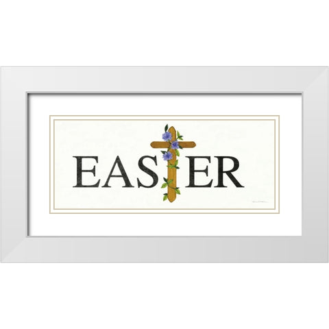 Easter Blessing Saying VI White Modern Wood Framed Art Print with Double Matting by McKenna, Kathleen Parr