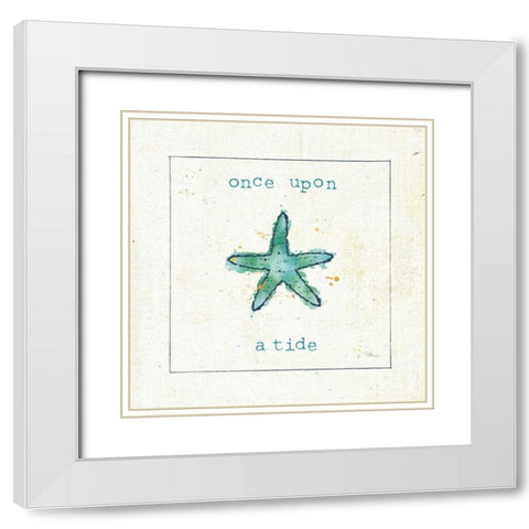 Sea Treasures III - Once Upon a Tide White Modern Wood Framed Art Print with Double Matting by Pela Studio