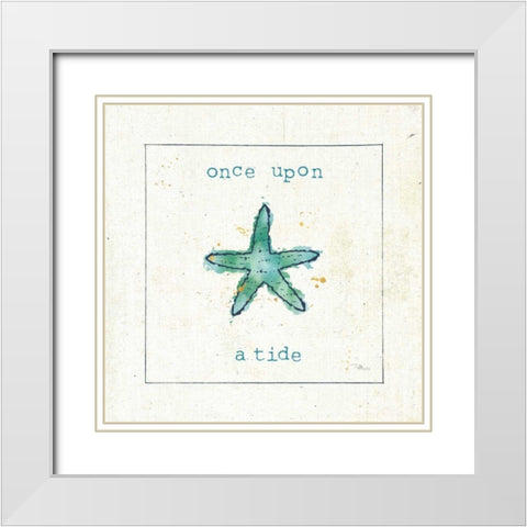 Sea Treasures III - Once Upon a Tide White Modern Wood Framed Art Print with Double Matting by Pela Studio
