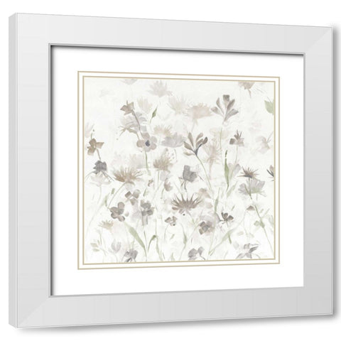 Garden Shadows IV on White v2 White Modern Wood Framed Art Print with Double Matting by Tillmon, Avery
