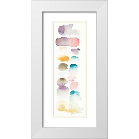 Watercolor Swatch Panel I - Lavender White Modern Wood Framed Art Print with Double Matting by DeNeige, Elyse