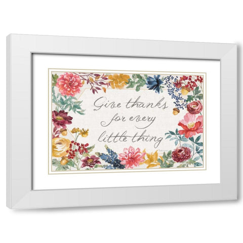 Watercolor Fall IV White Modern Wood Framed Art Print with Double Matting by Grove, Beth