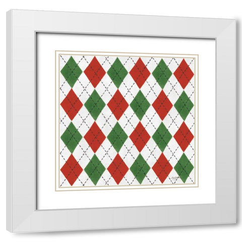 Classic Snowmen Step 05A White Modern Wood Framed Art Print with Double Matting by Urban, Mary