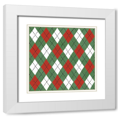 Classic Snowmen Step 05C White Modern Wood Framed Art Print with Double Matting by Urban, Mary