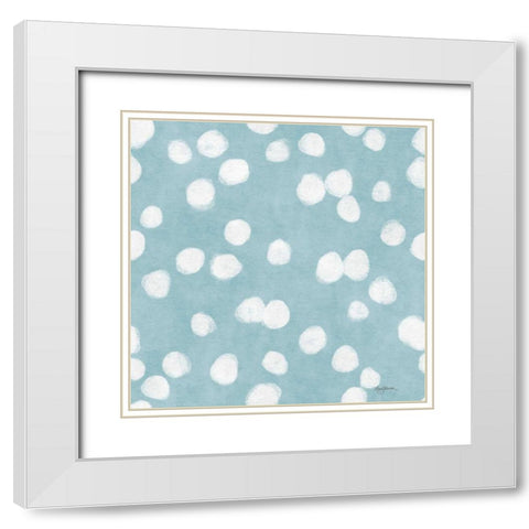 Classic Snowmen Step 06D White Modern Wood Framed Art Print with Double Matting by Urban, Mary