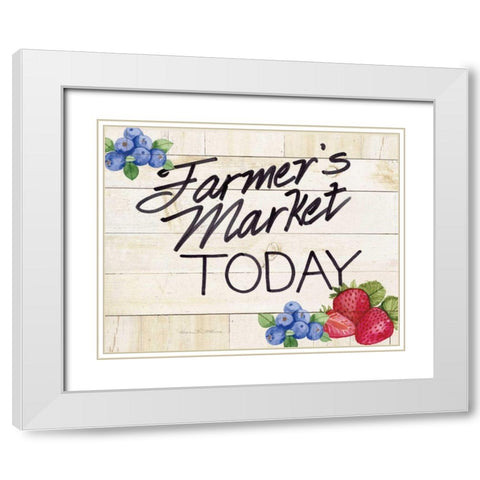 Life on the Farm Sign II v2 White Modern Wood Framed Art Print with Double Matting by McKenna, Kathleen Parr