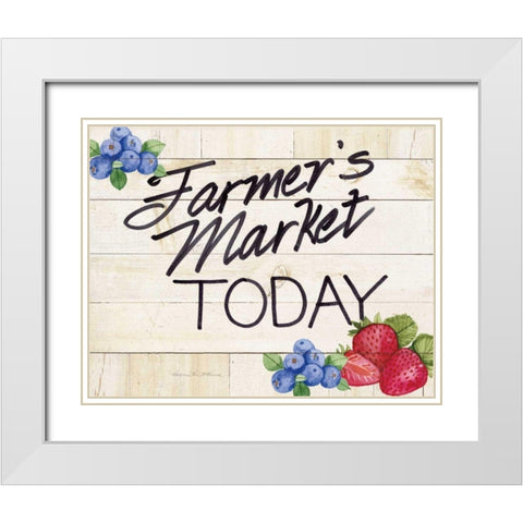 Life on the Farm Sign II v2 White Modern Wood Framed Art Print with Double Matting by McKenna, Kathleen Parr