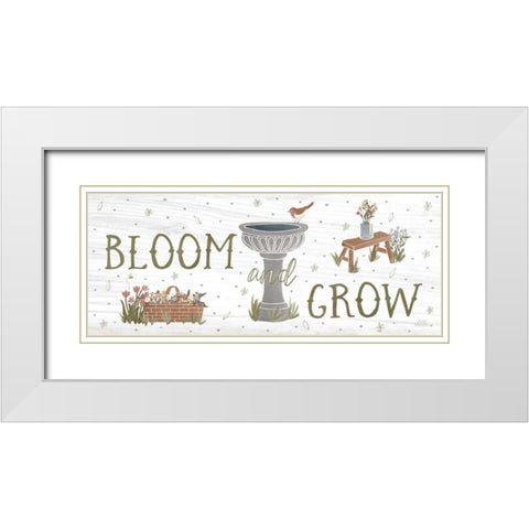 Blooming Garden VIII White Modern Wood Framed Art Print with Double Matting by Marshall, Laura