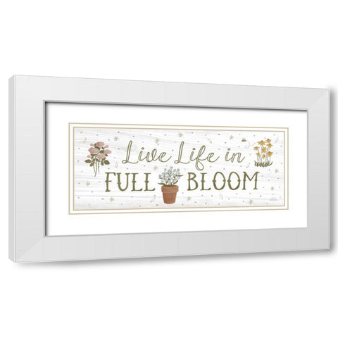 Blooming Garden IX White Modern Wood Framed Art Print with Double Matting by Marshall, Laura