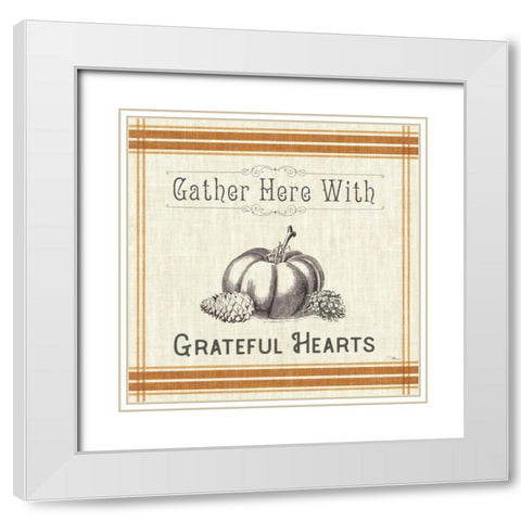 Autumn Farmhouse IV White Modern Wood Framed Art Print with Double Matting by Pela Studio