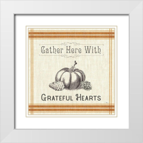 Autumn Farmhouse IV White Modern Wood Framed Art Print with Double Matting by Pela Studio