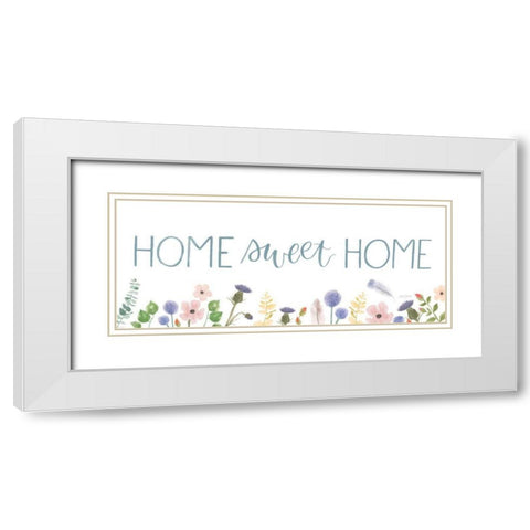 Spring Sentiments IV on White White Modern Wood Framed Art Print with Double Matting by Jackson, Jenaya