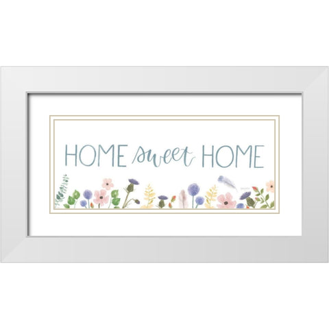 Spring Sentiments IV on White White Modern Wood Framed Art Print with Double Matting by Jackson, Jenaya