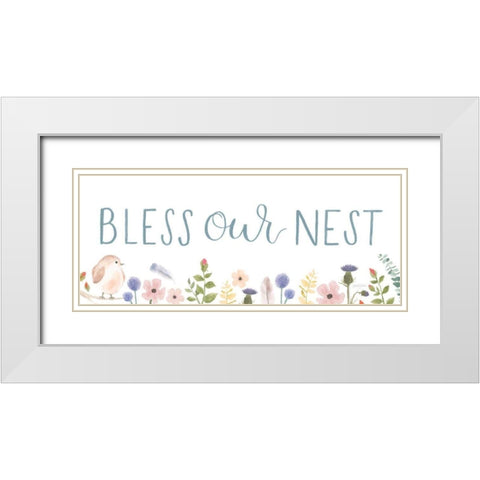 Sprint Sentiments V on White White Modern Wood Framed Art Print with Double Matting by Jackson, Jenaya