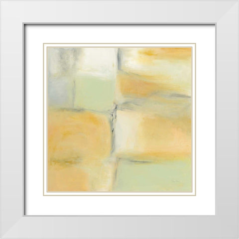 Gray Stone and Gold White Modern Wood Framed Art Print with Double Matting by Rhue, Piper